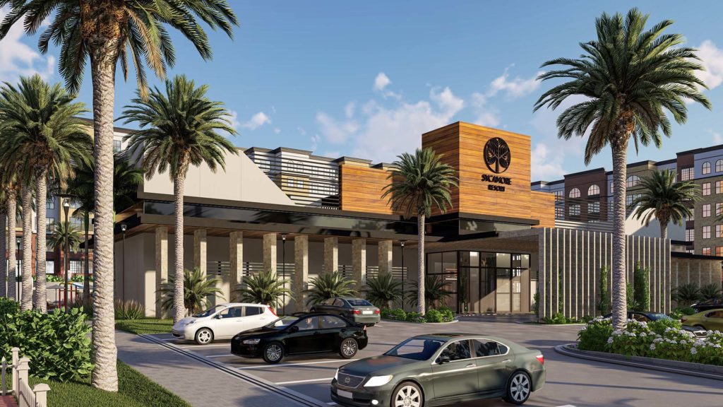 Sycamore resort rendered image of the clubhouse